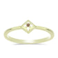 Goldplattierter Silberring mit Champagner-Diamant