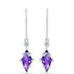 Silberohrringe mit marokkanischem Amethyst und weißem Topas