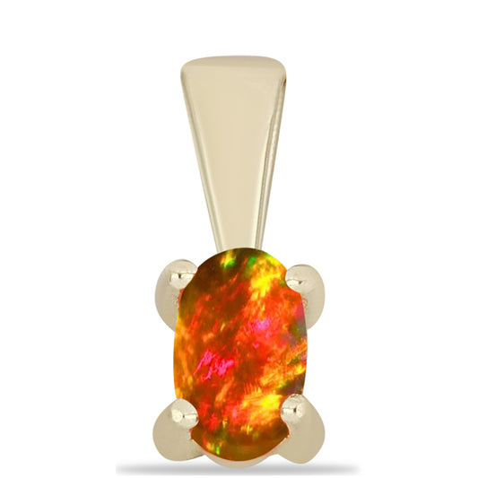 Goldplattierter Silberanhänger mit amerikanischem Feueropal