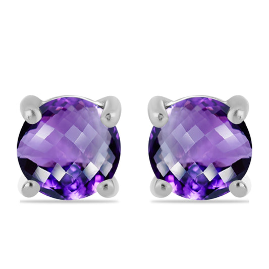 Silberohrringe mit marokkanischem Amethyst