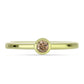 Goldplattierter Silberring mit Champagner-Diamant