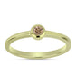 Goldplattierter Silberring mit Champagner-Diamant