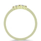 Goldplattierter Silberring mit Champagner-Diamant und weißem Diamant