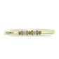 Goldplattierter Silberring mit Champagner-Diamant und weißem Diamant