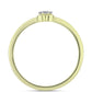 Goldplattierter Silberring mit Champagner-Diamant und weißem Diamant
