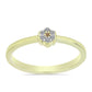 Goldplattierter Silberring mit Champagner-Diamant und weißem Diamant
