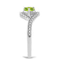 Silberring mit Peridot aus Changbai