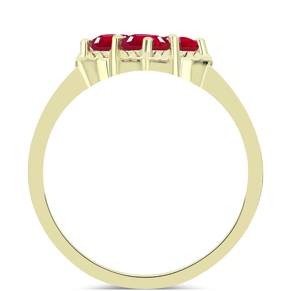 Goldplattierter Silberring mit Rubin aus Madagaskar 2 
