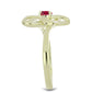 Goldplattierter Silberring mit Rubin aus Madagaskar