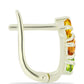 Goldplattierte Silberohrringe mit regenbogenfarbenem Rosebery Saphir
