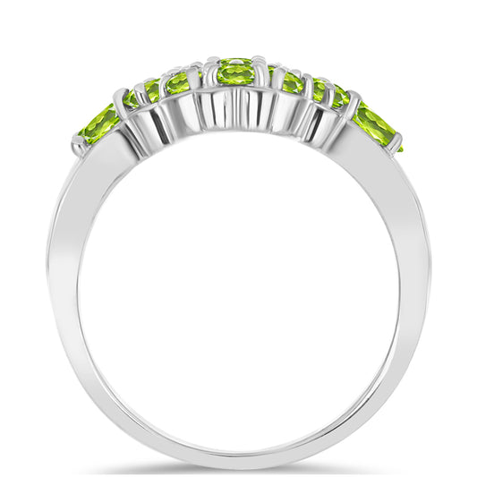 Silberring mit Peridot aus Changbai