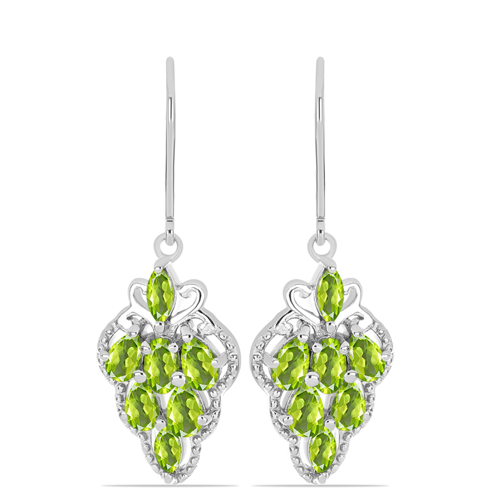 Silberohrringe mit Peridot aus Changbai 1 