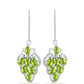 Silberohrringe mit Peridot aus Changbai
