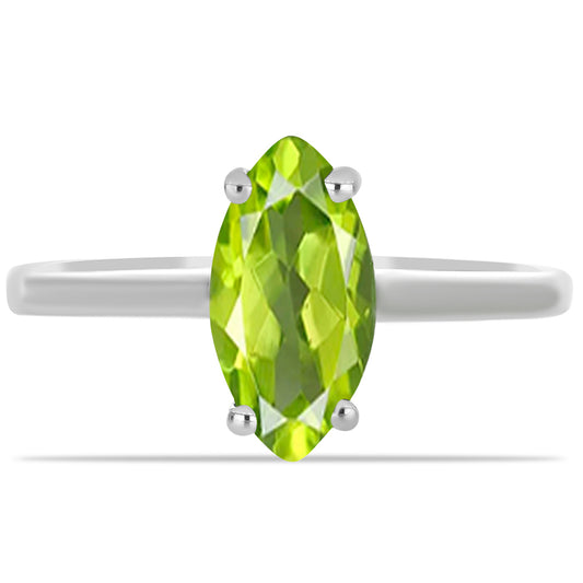 Silberring mit Peridot aus Changbai