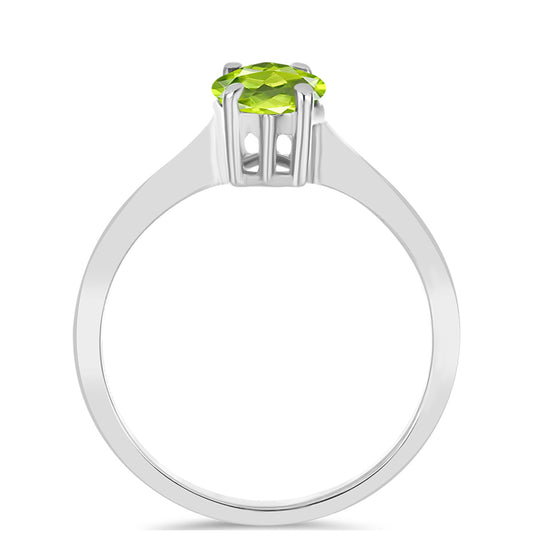 Silberring mit Peridot aus Changbai