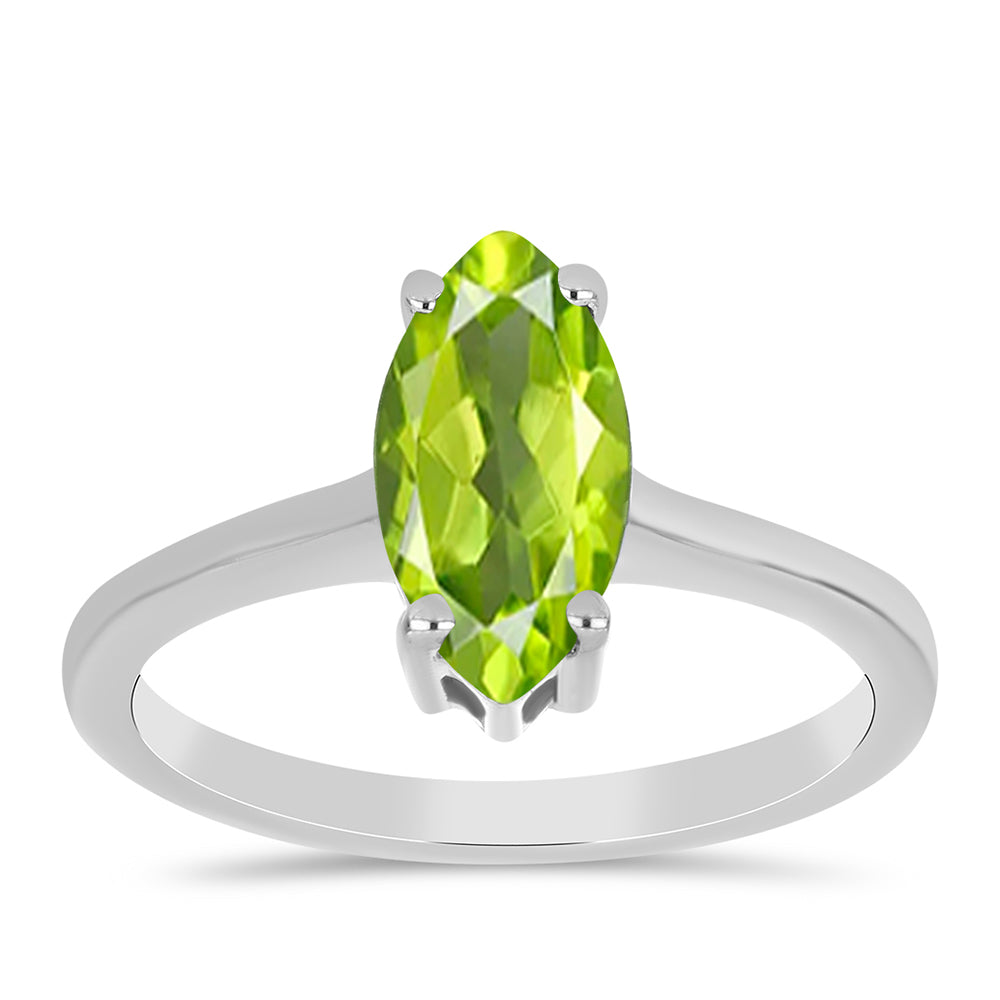 Silberring mit Peridot aus Changbai 3 
