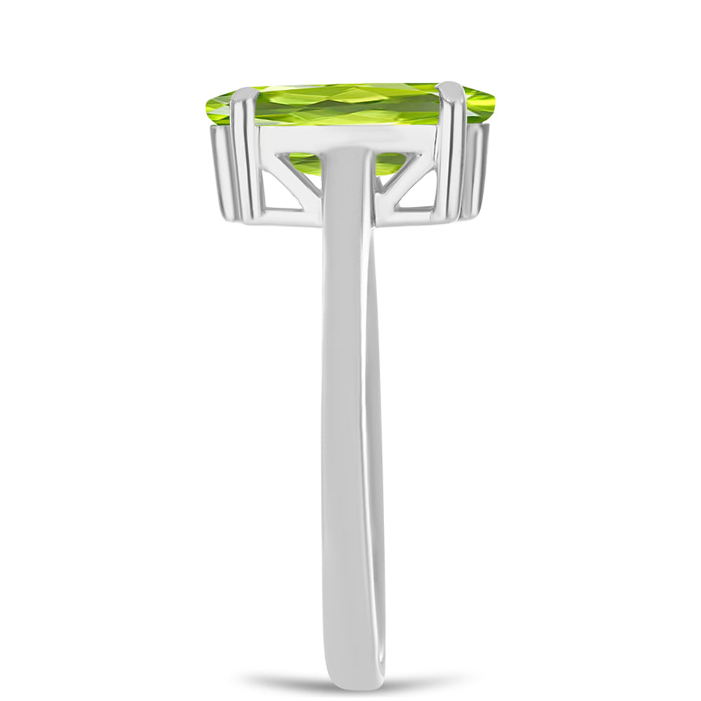 Silberring mit Peridot aus Changbai 4 