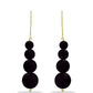 Goldplattierte Silberohrringe mit schwarzem Onyx aus Suwar