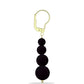Goldplattierte Silberohrringe mit schwarzem Onyx aus Suwar