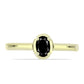 Goldplattierter Silberring mit schwarzem Onyx aus Suwar