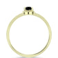 Goldplattierter Silberring mit schwarzem Onyx aus Suwar