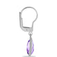 Silberohrringe mit Rose De France Amethyst