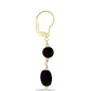 Goldplattierte Silberohrringe mit schwarzem Onyx aus Suwar