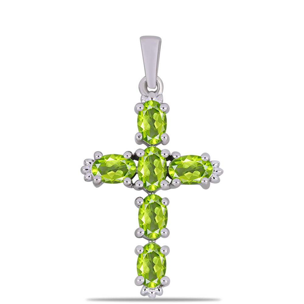 Silberanhänger mit Peridot aus Changbai 1 
