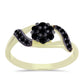 Goldplattierter Silberring mit schwarzem Onyx aus Suwar