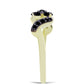 Goldplattierter Silberring mit schwarzem Onyx aus Suwar