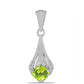 Silberanhänger mit Peridot aus Changbai und weißem Topas