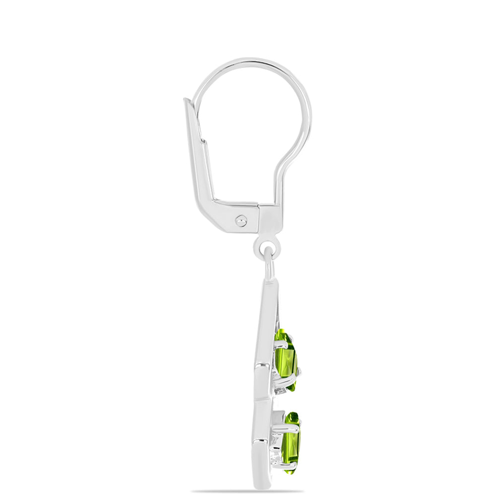 Silberohrringe mit Peridot aus Changbai