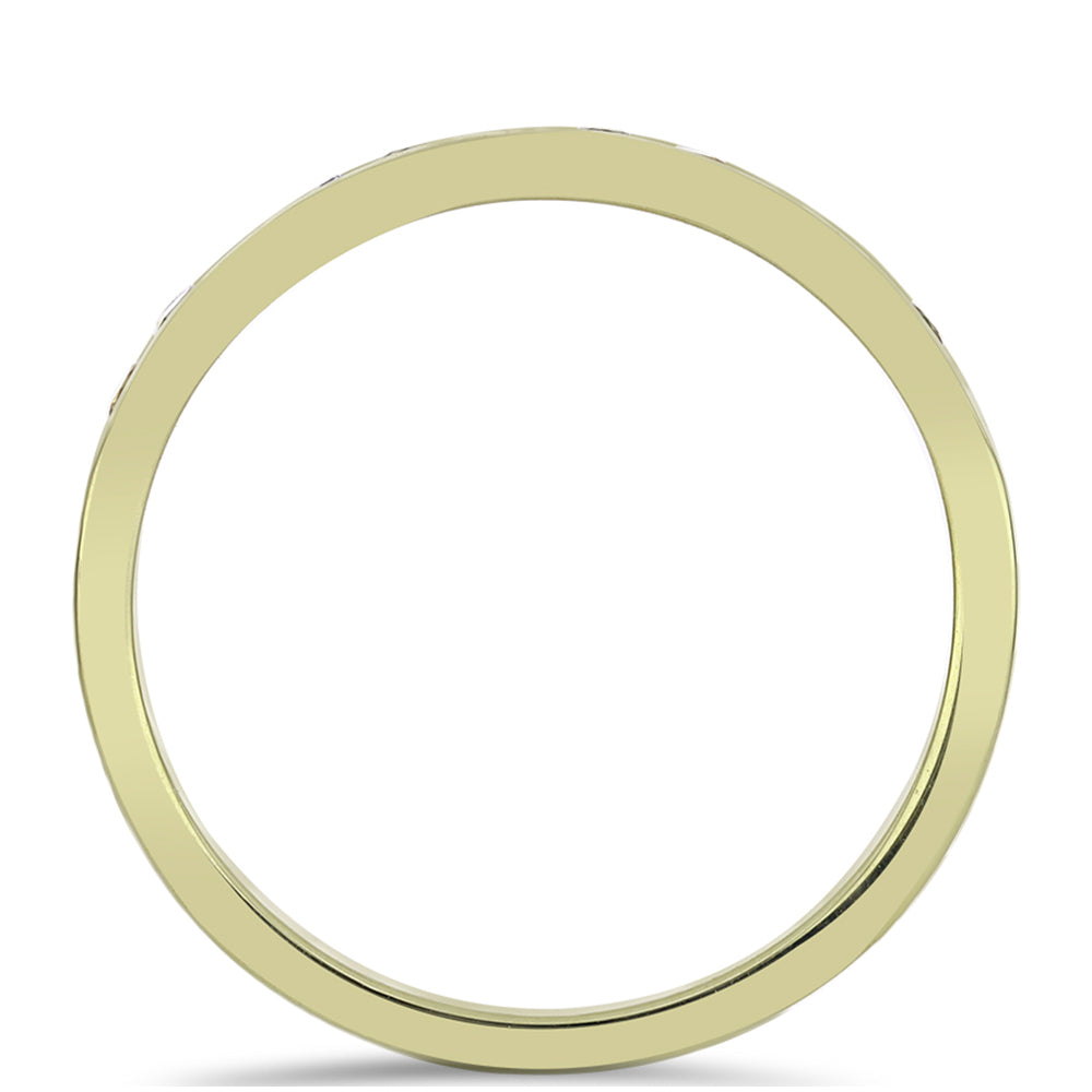 Goldplattierter Silberring mit regenbogenfarbenem Rosebery Saphir 3 