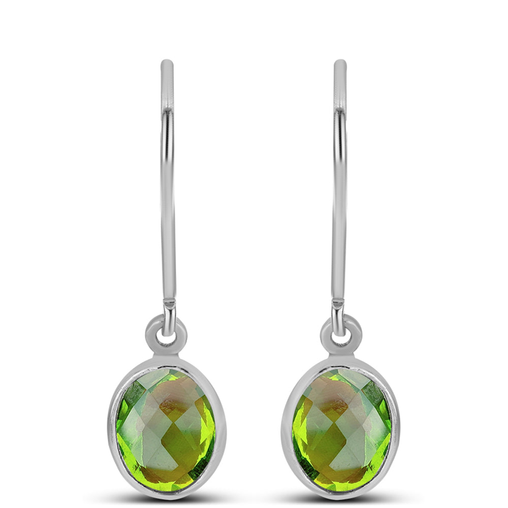 Silberohrringe mit Peridot aus Changbai 1 