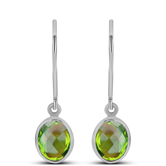 Silberohrringe mit Peridot aus Changbai