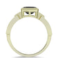 Goldplattierter Silberring mit schwarzem Onyx aus Suwar