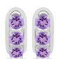 Silberohrringe mit Rose De France Amethyst