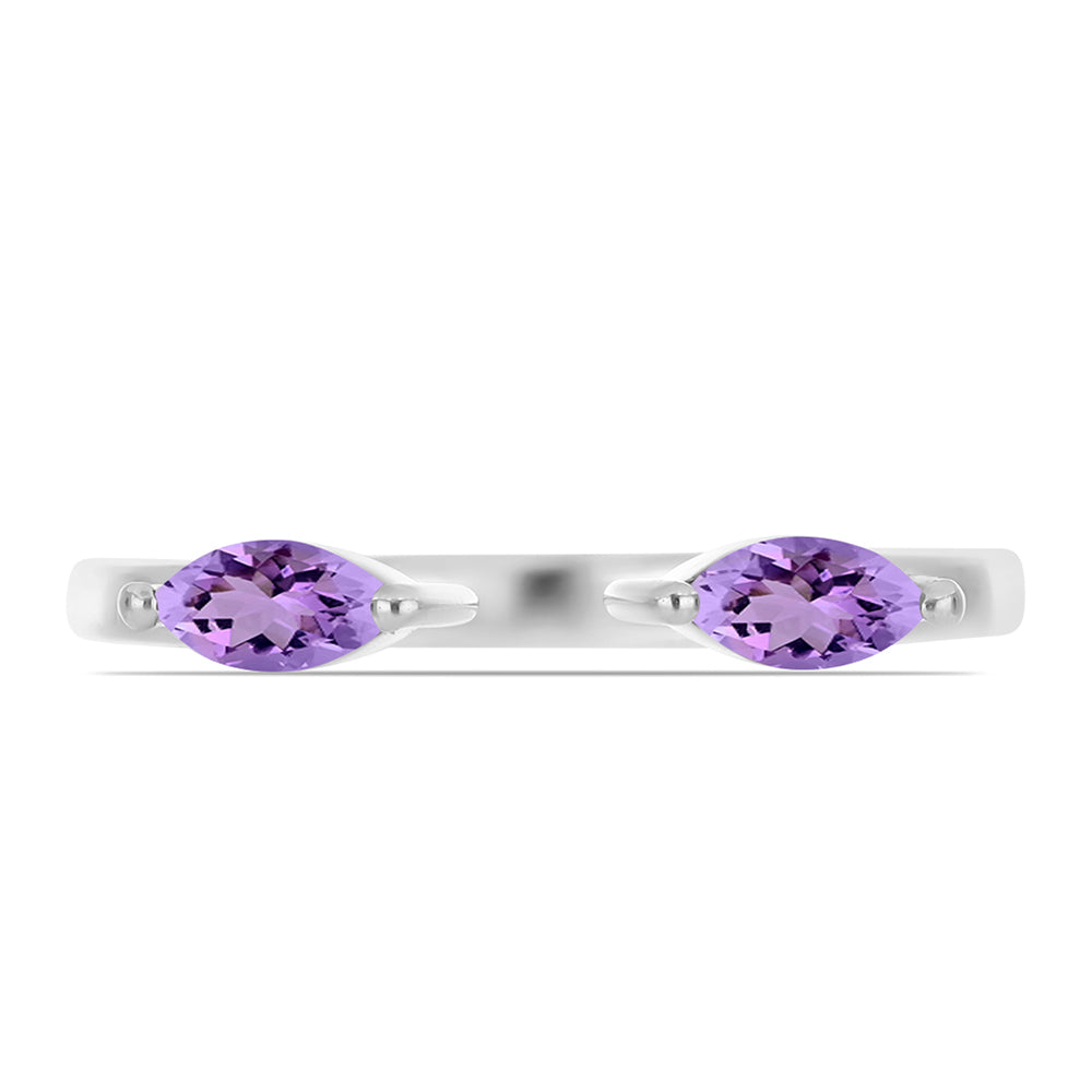 Silberring mit Rose De France Amethyst 2 