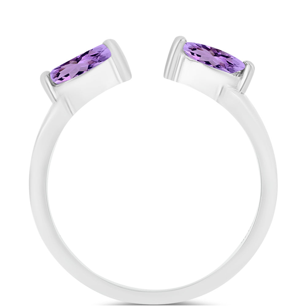 Silberring mit Rose De France Amethyst 3 
