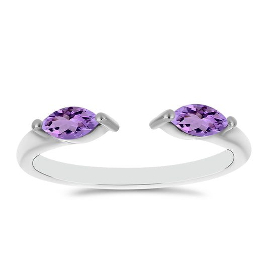 Silberring mit Rose De France Amethyst