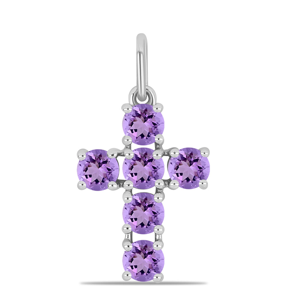Silberanhänger mit Rose De France Amethyst 1 