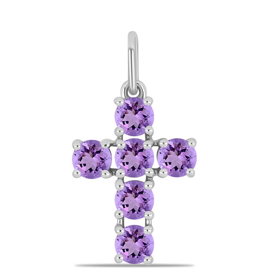 Silberanhänger mit Rose De France Amethyst