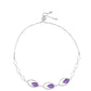 Silberarmband mit Rose De France Amethyst und weißem Topas
