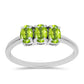 Silberring mit Peridot aus Changbai