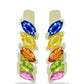 Goldplattierte Silberohrringe mit regenbogenfarbenem Rosebery Saphir
