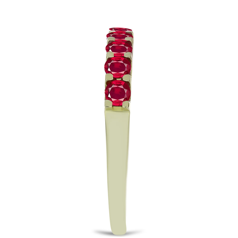 Goldplattierter Silberring mit Rubin aus Madagaskar 4 