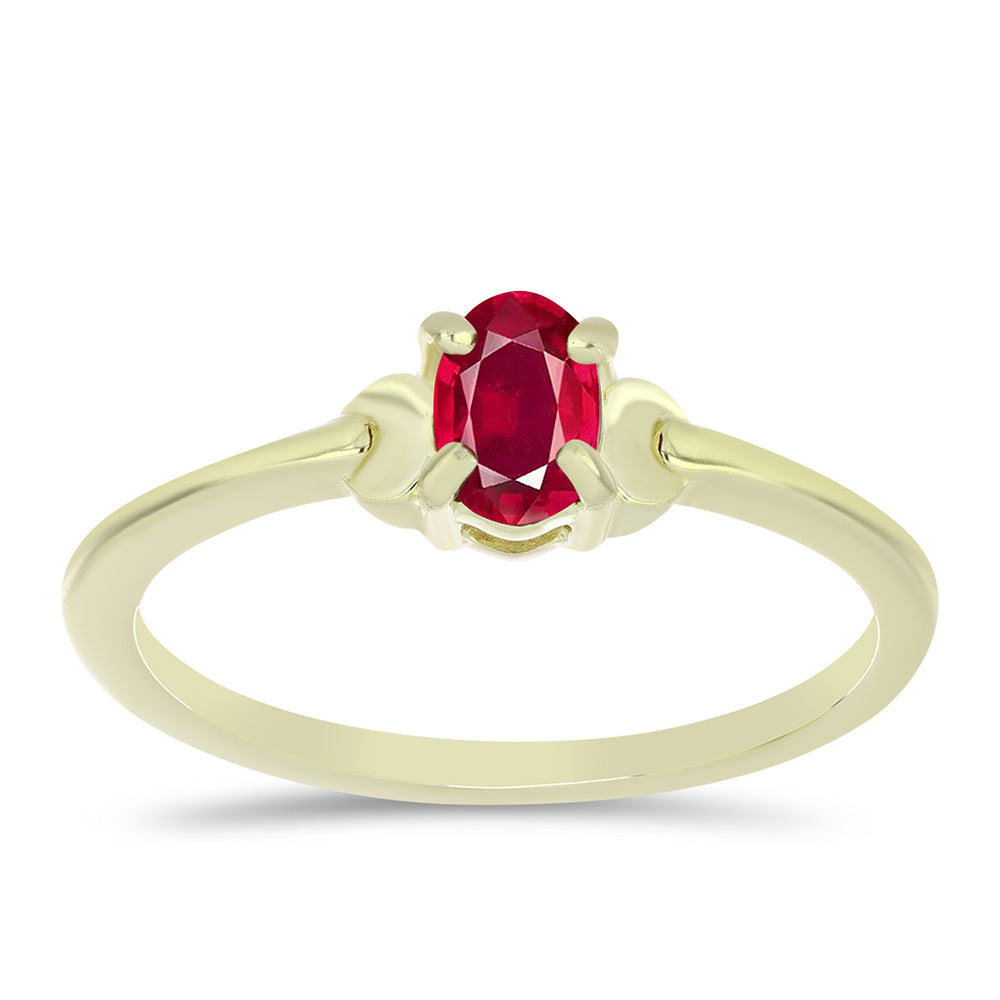 Goldplattierter Silberring mit Rubin aus Madagaskar 3 