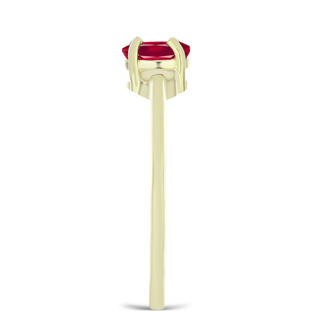 Goldplattierter Silberring mit Rubin aus Madagaskar 4 