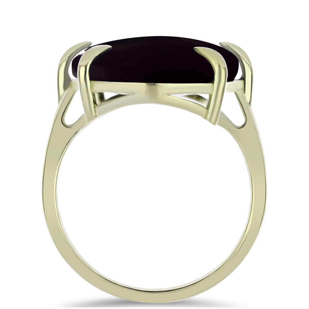 Goldplattierter Silberring mit schwarzem Onyx aus Suwar 2 