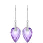 Silberohrringe mit Rose De France Amethyst und weißem Topas